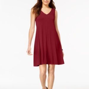 !~ Wine CrissCross Back Sleeveless Casual Dress ~!